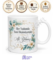 Sürpriz Mesajlı Kişiye Özel Baskılı Kupa Bardak Hediye Porselen Mug