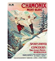 Chamonix, Mont Blanc - Vintage Tablo Ahşap Poster Dekoratif