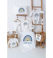 Pia Baby Premium %100 Pamuk Yenidoğan Bebek Hediyesi Erkek 11 Parça Hastane Seti 5091-00 (Ekru)