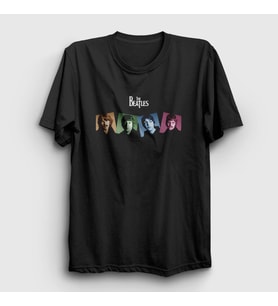 Presmono Unisex Siyah Members The Beatles T-Shirt 114970tt