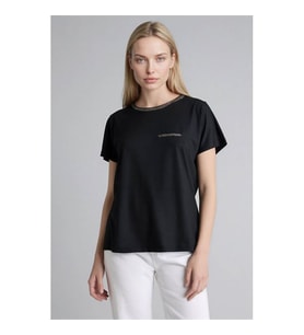 Defacto Bisiklet Yaka Siyah Kadın T-Shirt K7701AZ/BK81