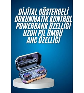 Yeni Nesil Bluetooth Kulaklık Uzun Pil Ömrü El Fenerli Dijital Şarj Göstergeli (Çok Renkli)
