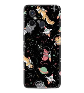 Xiaomi Redmi 12C Kılıf Silikon Desen Özel Seri Planet Animals 1771