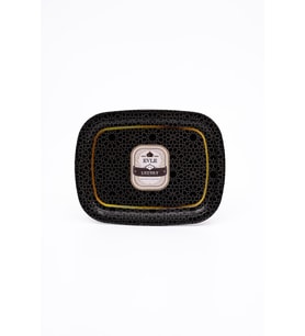 Evle Bombeli Metal Oval Tepsi 24x31 Cm