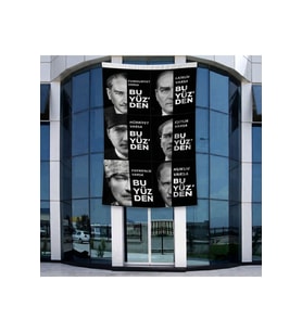 Mustafa Kemal Atatürk Altın İmza Ay Yıldız Bayrak Poster Bayrak Raşel Kumal 4x6 metre ATA59