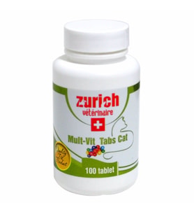 Zurich Veterinaire Kedi Multivitamin 100 Tablet