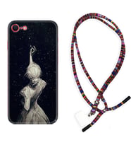 Apple iPhone 5 6 7 8 Plus Se XR Kılıf Boyun Asklı Rasta Silikon Star Woman 1332