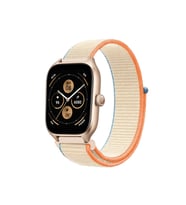 Mey İthalat® Watch 22Mm Hasırlı Cırtcırtlı Kordon - Krem