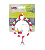 Living World Zilli Boncuklu Kırmızı Halka Kuş Oyuncağı