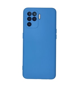 Oppo Reno 5 Lite Kılıf Nano İçi Kadife Silikon - Mavi