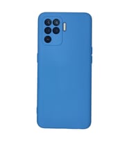 Oppo Reno 5 Lite Kılıf Nano İçi Kadife Silikon - Mavi