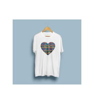 Oversize Confetti Heart Tasarım Unisex T-shirt