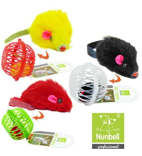 Nunbell Kedi Oyuncak Fareli Kafes 7 cm