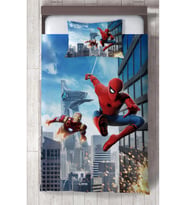 MEKTA HOME BEBEK VE ÇOCUK ODASI Iron Man ve Spider Man Desenli Yatak Örtüsü