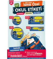 Okul Etiketi Batman Kalem Defter Etiketi Özel İsim Yazılabilen Etiket Seti - İsim Etiketi-T573-OE61