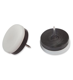 Masa Sandalye Altı Çivili Plastik Kayak Beyaz 30mm 4 Adet