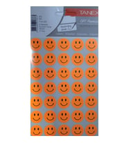 TANEX TNX-328 19mm. FLORASAN TURUNCU GÜLEN YÜZ STICKER 2'Lİ