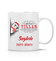 Yılbaşı Hediyesi Yeni yıl Hediyesi Çay Kahve Kupa Bardak-Happy christmas-Mutlu yıllar-2024-002