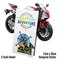 adventure 4x4 hologram sticker set motosiklet kelebek cam bisiklet atv scooter araba uyumlu