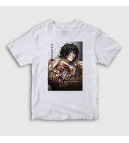 Presmono Unisex Çocuk Beyaz Ohma Tokita V3 Anime Kengan Ashura T-Shirt 318257tt (Beyaz)