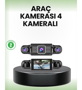 GPS’li 4 Kameralı Araç İç Dış Kayıt Sistemi 1080P WiFi Destekli