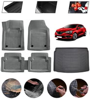 Renault Megane 4 Hatchback 2016-2025 Uyumlu Paspas Araca Özel Bagaj Havuzu MBS Gri