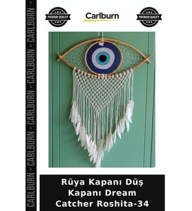 Özel Üretim Dekoratif Duvar Süsü Bohem Hediye Rüya Kapanı Düş Kapanı Dream Catcher Roshıta-34