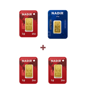 Nadir Gold 24 Ayar 5,5 Gram Külçe Altın (1 Adet 2,5 Gram Külçe Altın + 3 Adet 1 Gram Külçe Altın )