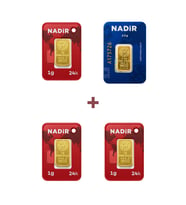 Nadir Gold 24 Ayar 5,5 Gram Külçe Altın (1 Adet 2,5 Gram Külçe Altın + 3 Adet 1 Gram Külçe Altın )