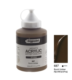 Bigpoint Akrilik Boya 500 ml Burnt Umber 687