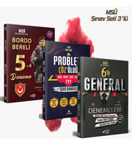 MSÜ Full Sınav Seti 3’lü -Bordo Bereli 5+4 Deneme-Problem Çözüldü-General 6’lı Deneme