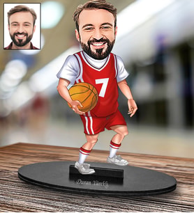 Kişiye Özel Basketbol Tasarımlı Karikatür Biblo 98