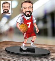 Kişiye Özel Basketbol Tasarımlı Karikatür Biblo 98