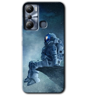 İnfinix Hot 20i Kılıf HD Desen Baskılı Kılıf - Astronot Yalnızlığı