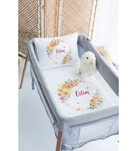 %100 Delux Pamuk Isme Özel 70x120 Park Yatak Nevresim Takımı