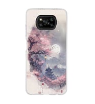 Poco X3 PRO / X3 NFC Uyumlu Sanatsal Manzaara Tasarımlı Şeffaf Telefon Kılıfı