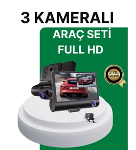 Gece Görüşü Destekli, 1080P Full HD Çözünürlüklü Araç İçi Kamera