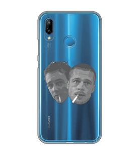 Huawei P20 Lite Uyumlu Fight Club Desenli Şeffaf Telefon Kılıfı