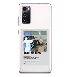 Samsung Galaxy S20 FE Uyumlu Regular Show Mordecai ve Rigby Desenli Şeffaf Telefon Kılıfı