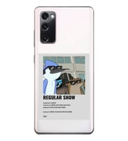 Samsung Galaxy S20 FE Uyumlu Regular Show Mordecai ve Rigby Desenli Şeffaf Telefon Kılıfı