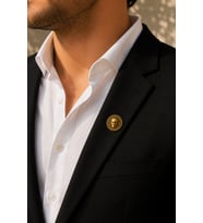 Atatürk Büst Gold Renk Rozet Unisex Yaka Aksesuarı