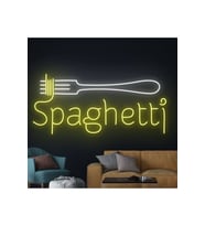Spaghetti Yazılı ve Şekilli Neon Tabela