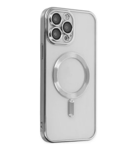 ALLY iPhone 12 Pro Max 6.7inç Renkli Kenar Lazer Çerçeveli Magsafe Uyumlu Silikon - SSSSSS3132-3