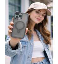 Mmc Trend İphone 15 PRO MAX Lensli Telefon Kılıfı (Gri)
