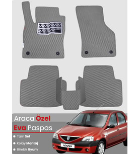 DACİA LOGAN (2004-2012) Uyumlu EVA Paspas Tam Set–Araca Özel,Su Geçirmez,Hızlı ve Kolay Montaj