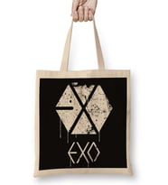 Exo Grunge Spraypaınt Bez Çanta Uzun Saplı
