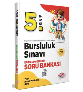 Editör 5. Sınıf Bursluluk Sınavı Soru Bankası Karekod Çözümlü Yeni