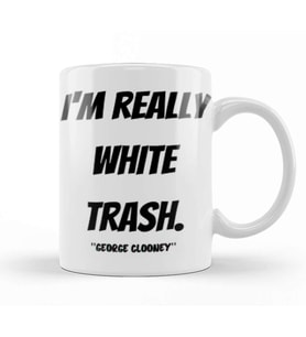 George Clooney Quotes Gift  Vintage Retro Rainbow Style Kupa Bardak Porselen