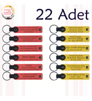 Nar Çiçeği & Sarı, 22’li Set, Tarih ve İsimli Deri Hatıra, Kurumsal Fuar Katılımcılarına Hediye