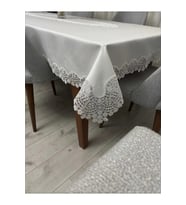 12 Kişilik Masa Örtüsü Takımı, Masa Seti 12 Kişilik 26 Parça 160x220cm